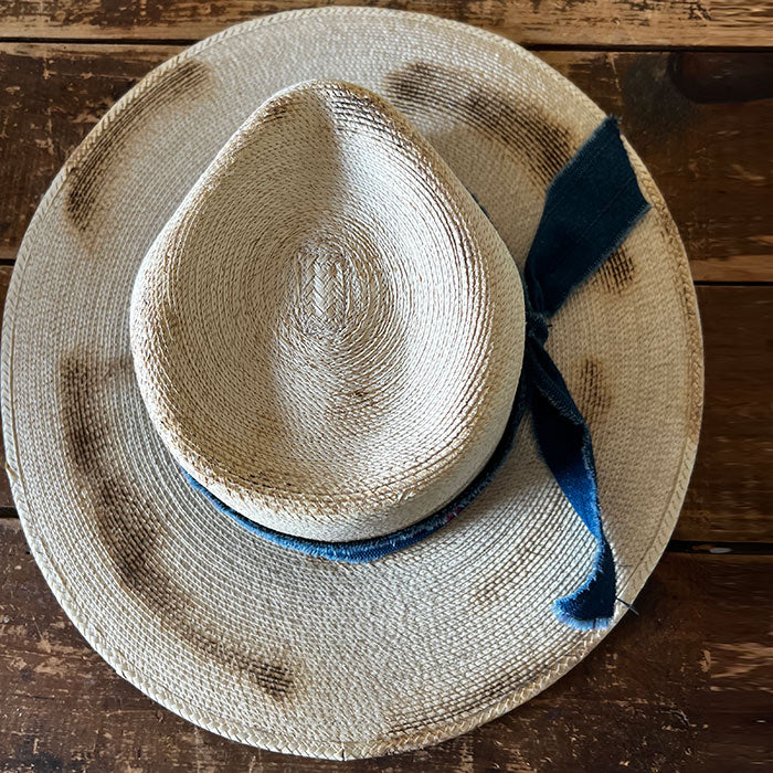 Sample: Cody Palm Hat (burned) Wide brim